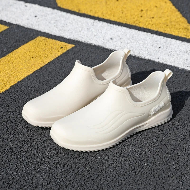 Women's Slip-On Ankle Rain Boots – Elegant Waterproof Shoes Women's Rain Boots Axl WHITE 36