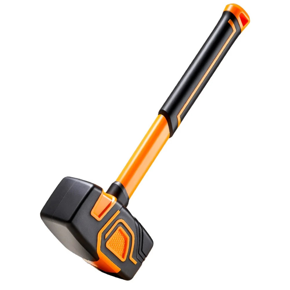 Rubber Mallet – Shock-Absorbing Square Head Construction Hammer Rubber Mallet Axl
