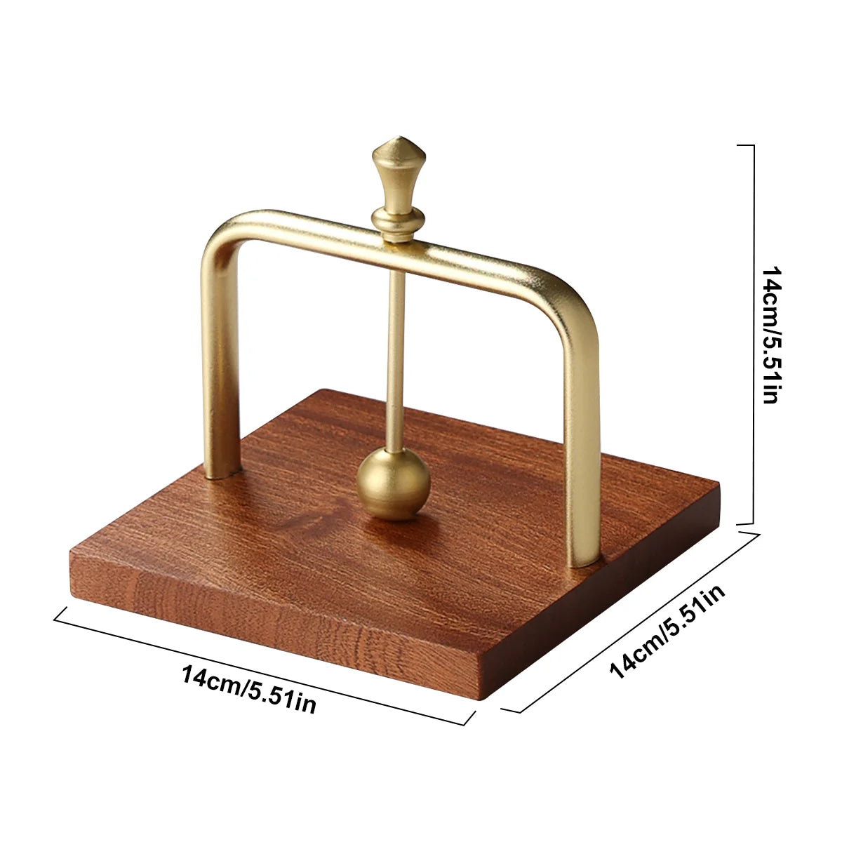Modern Napkin Holder with Wooden Base | Gold, Black, White Napkin Holder Axl G