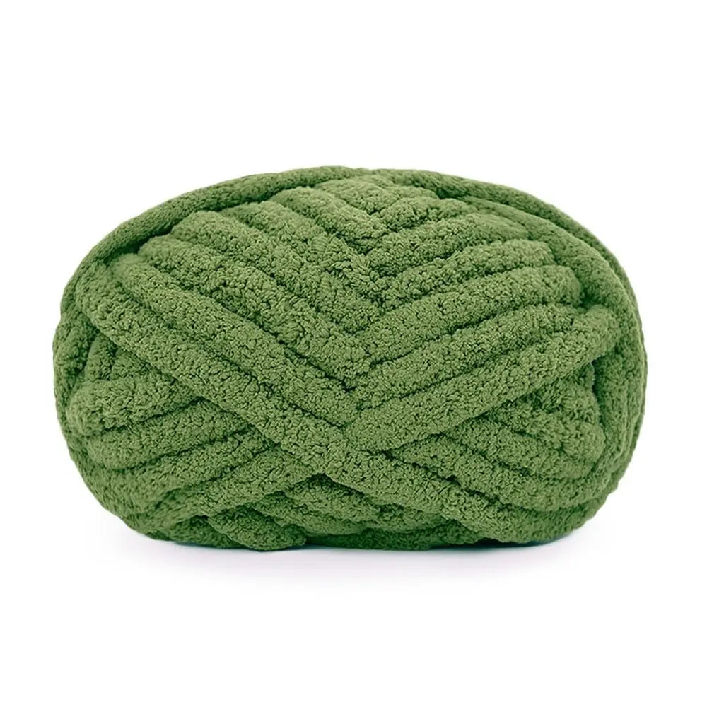 226g Chunky Crochet Yarn Ball – Thick Polyester for Blankets & DIY Chunky Crochet Yarn Axl Green