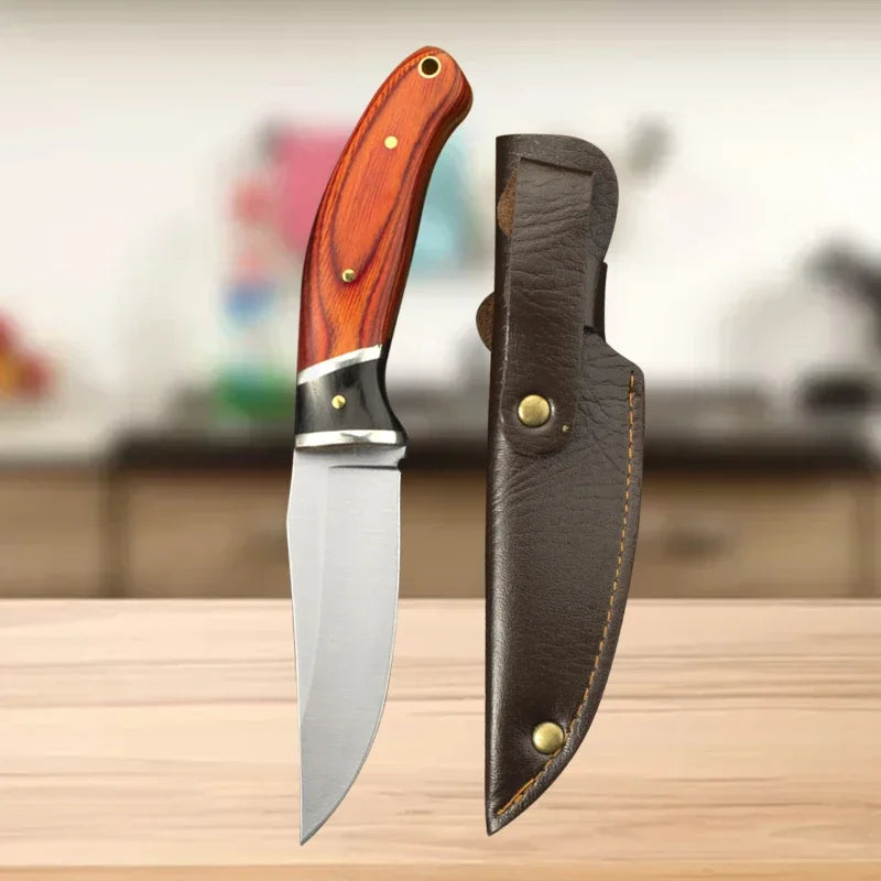 Stainless Steel Boning & Slicing Knife Set | Wood Handle Kitchen Knife Set Axl Knife B