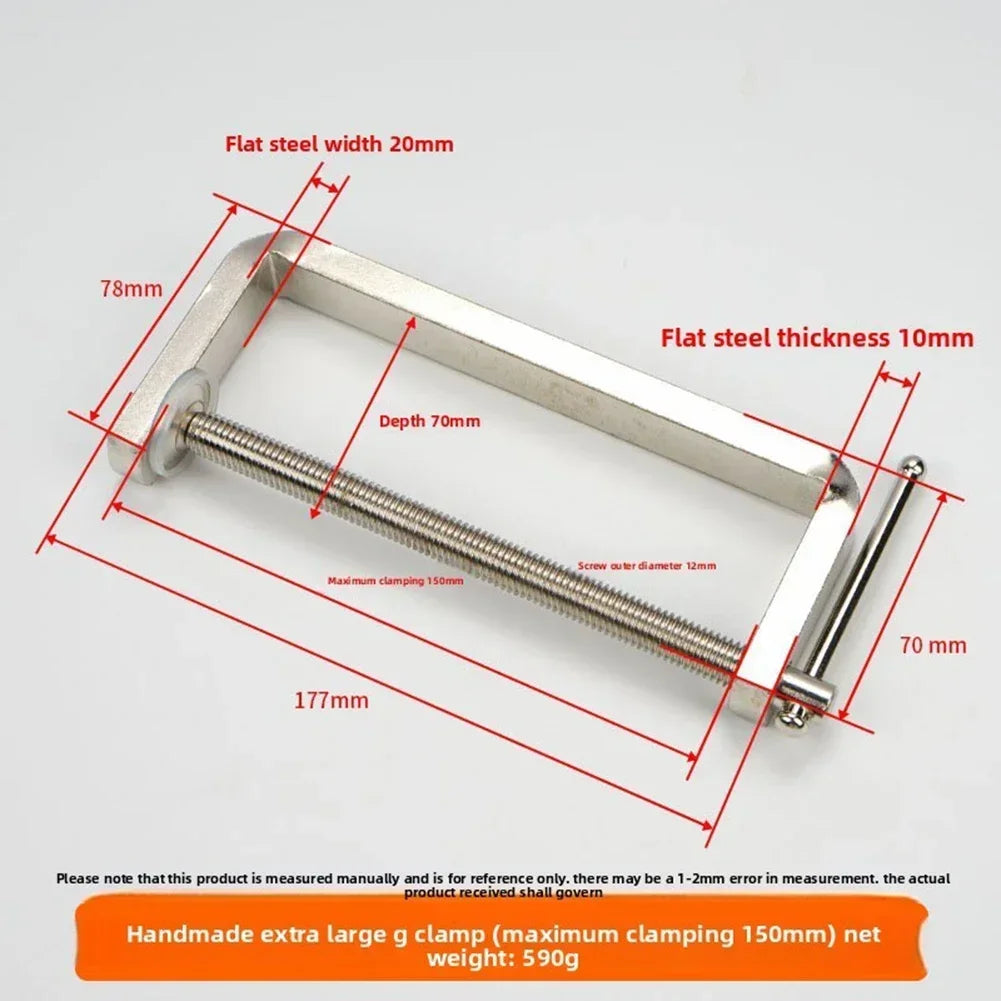 Heavy-Duty G-Clamp Deep Reach C Clamp – Wood & Metalworking Workshop Clamp Axl 0-150mm China Mainland