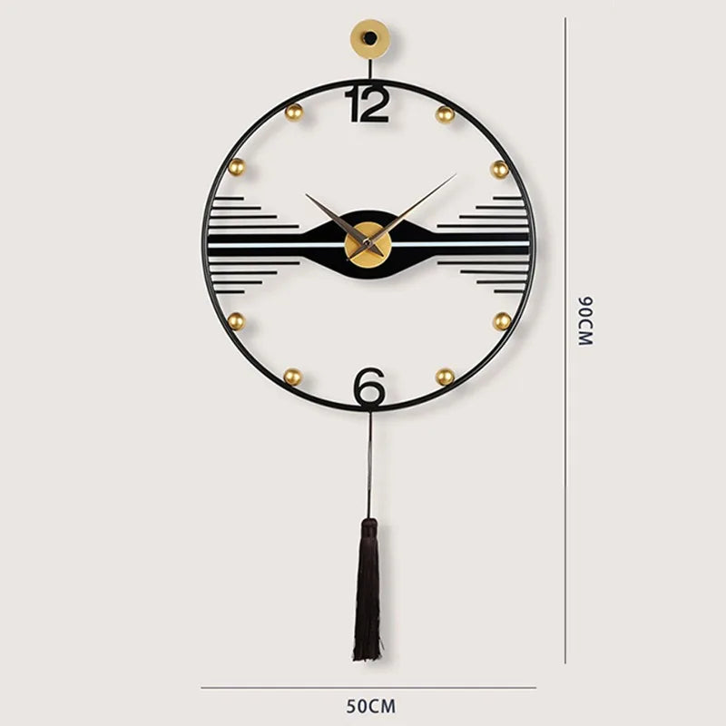 Large Modern Silent Metal Wall Clock – Minimalist 50x90cm Wall Clock Axl