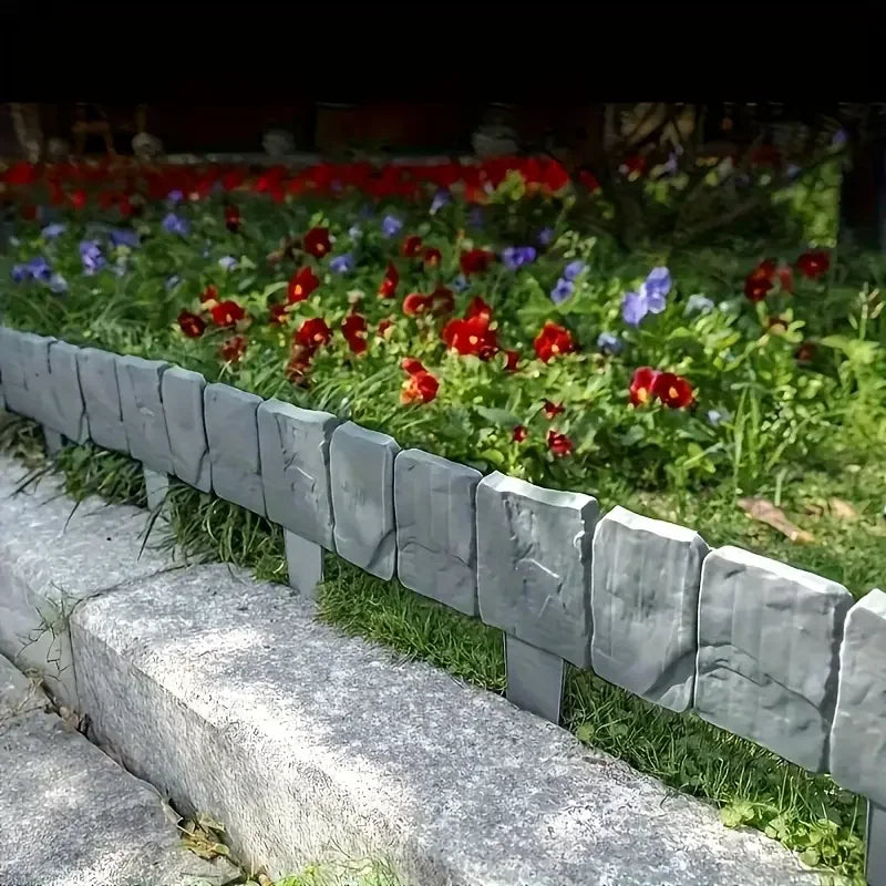 5-Pack Foldable Plastic Garden Fence – Lawn & Landscape Border Garden Border Fence Axl