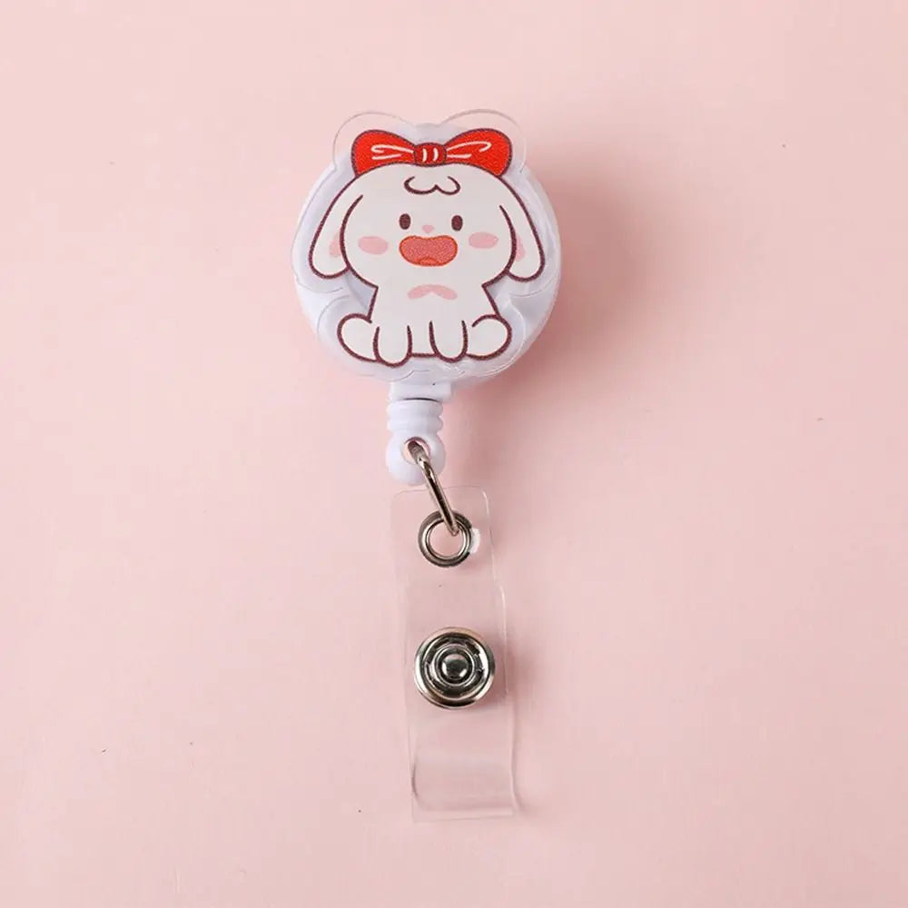 Retractable Badge Reel – Cartoon Acrylic ID Card Holder Clip Retractable Badge Reel Axl Style 13