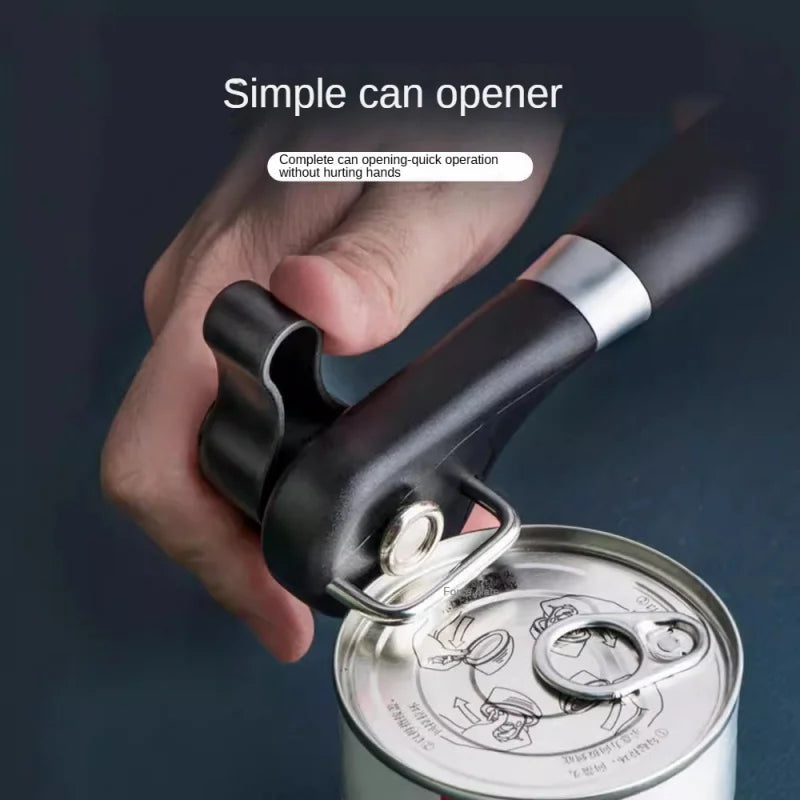 Stainless Steel Side-Cut Can Opener – Safe Smooth Edge Manual Can Opener Axl