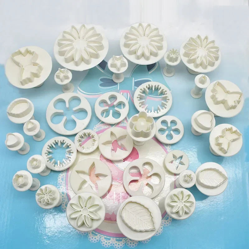 33-Piece Fondant Plunger Cutter Set – Cake Decorating Kit Fondant Cutter Set Axl