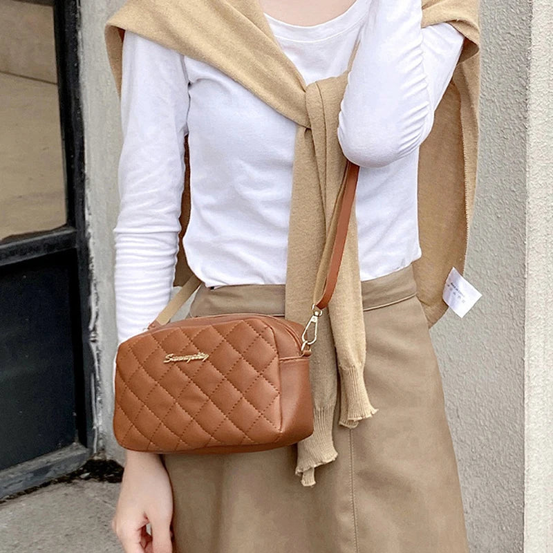Women's Tassel Crossbody Bag – Quilted PU Leather Shoulder Bag Crossbody Shoulder Bag Axl