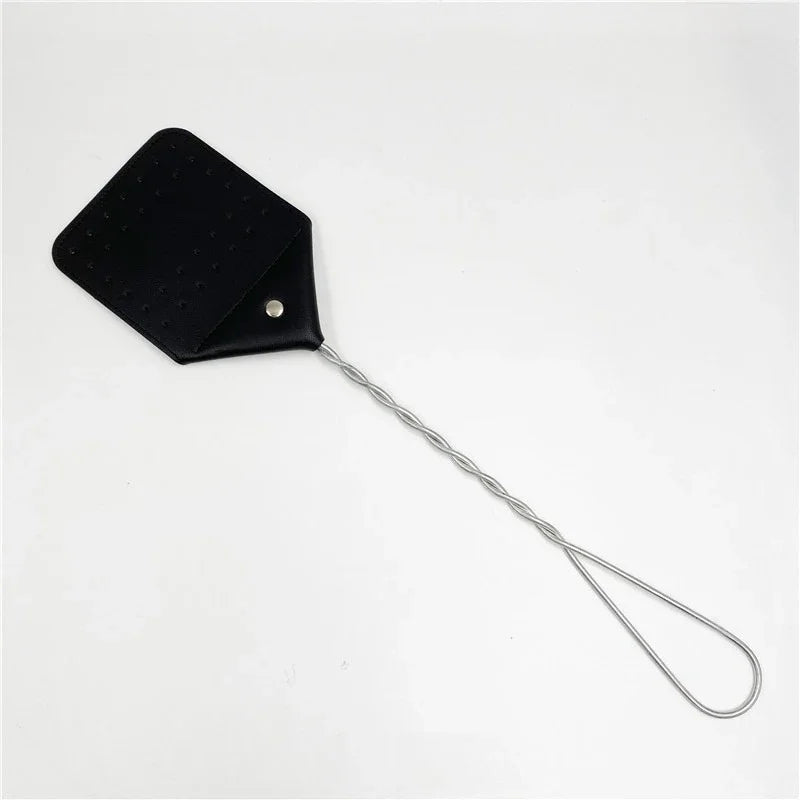 Heavy Duty Fly Swatter – Leather Head & Stainless Steel Handle Fly Swatter Axl
