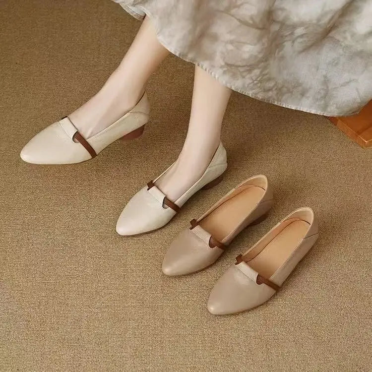 Women's Square Heel Slip-On Pumps | Lightweight Office Shoes Square Heel Pumps Axl