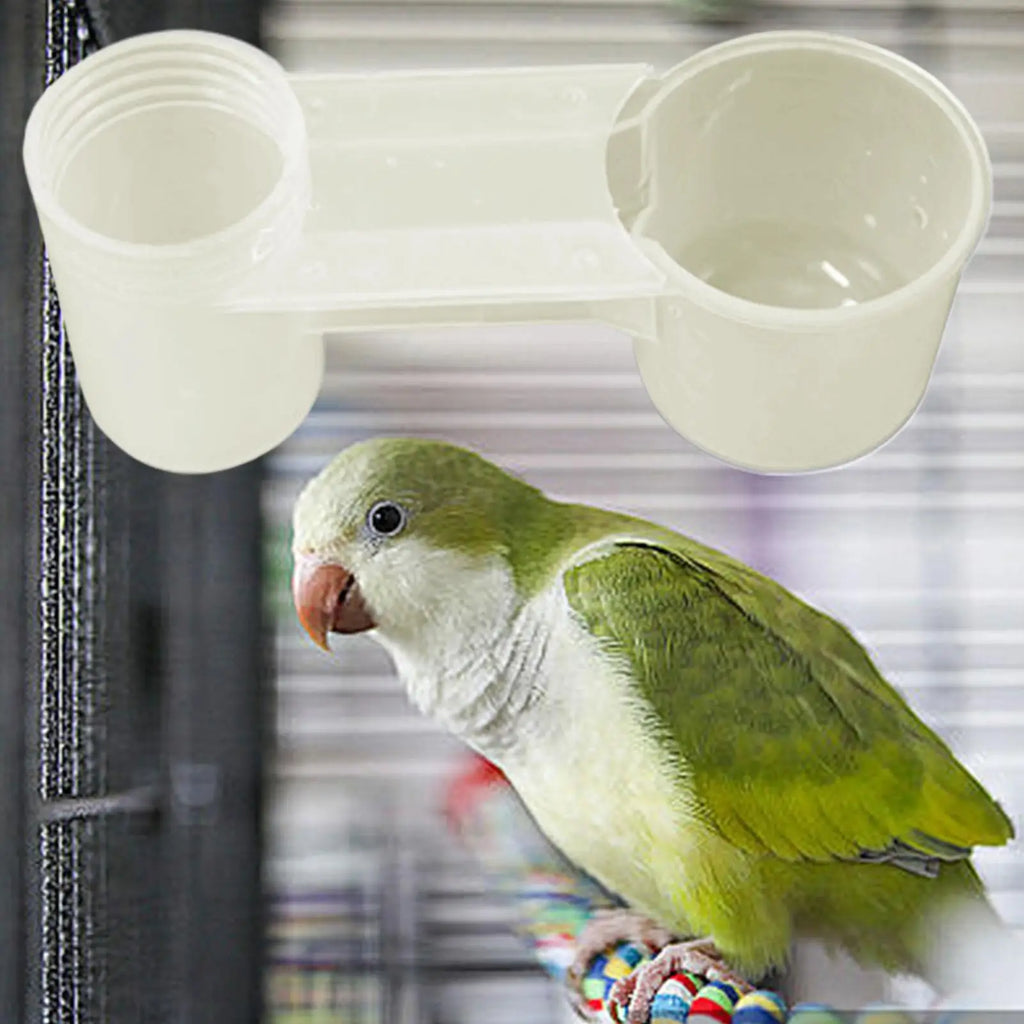 Double-Port Bird Water Dispenser – Splash-Proof Drinker Cup Bird Water Dispenser Axl