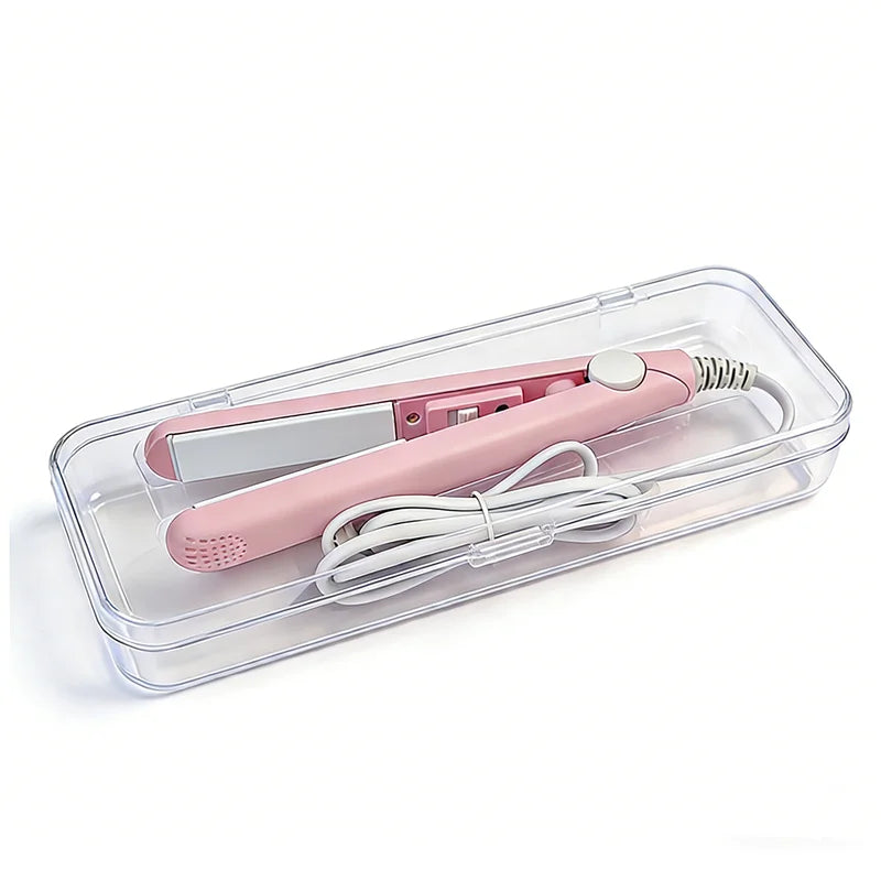 3-in-1 Mini Ceramic Hair Straightener & Curling Iron | Flat Iron Hair Straightener Iron Axl Chic Pink Box AU