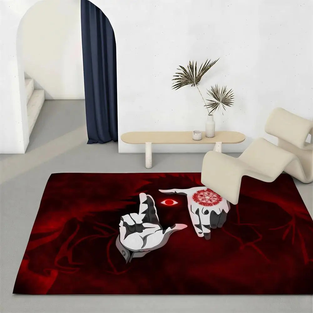 Hellsing Anime Flannel Floor Mat – Non-Slip Soft Indoor Rug Anime Floor Mat Axl White1 50x80cm