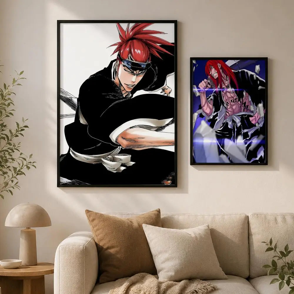 Renji Abarai Anime Poster – Waterproof Self-Adhesive Wall Art Anime Wall Poster Axl