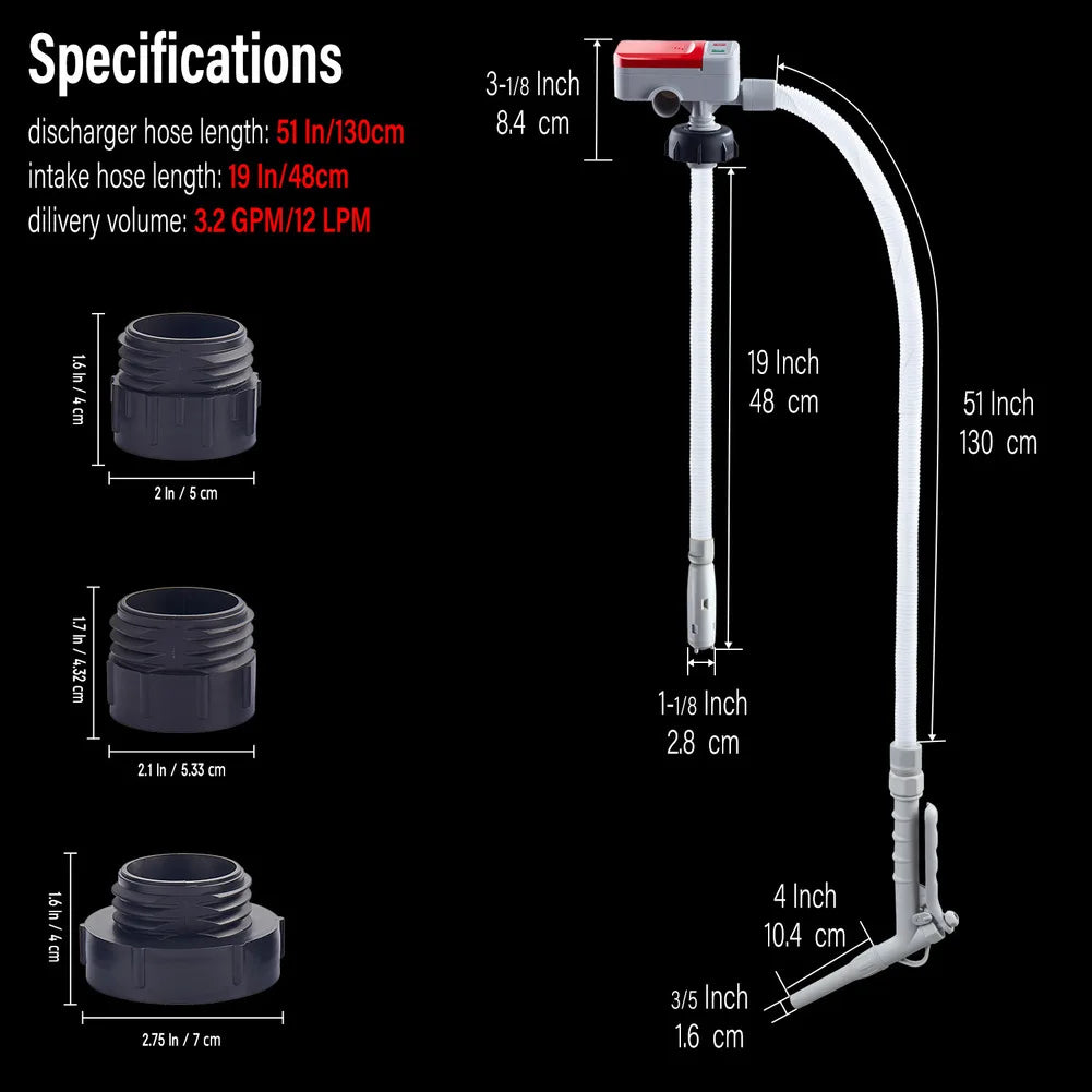 Auto-Stop Electric Fuel Transfer Pump | Battery & USB Powered Fuel Transfer Pump Axl