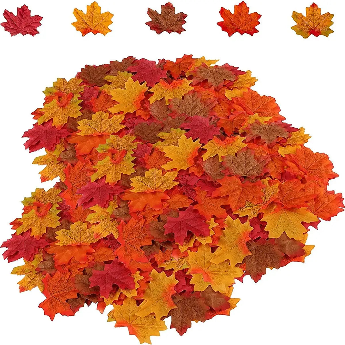 Silk Maple Leaf Artificial Flowers – Autumn Wedding & Home Decor Artificial Silk Leaves Axl MULTI 50pcs