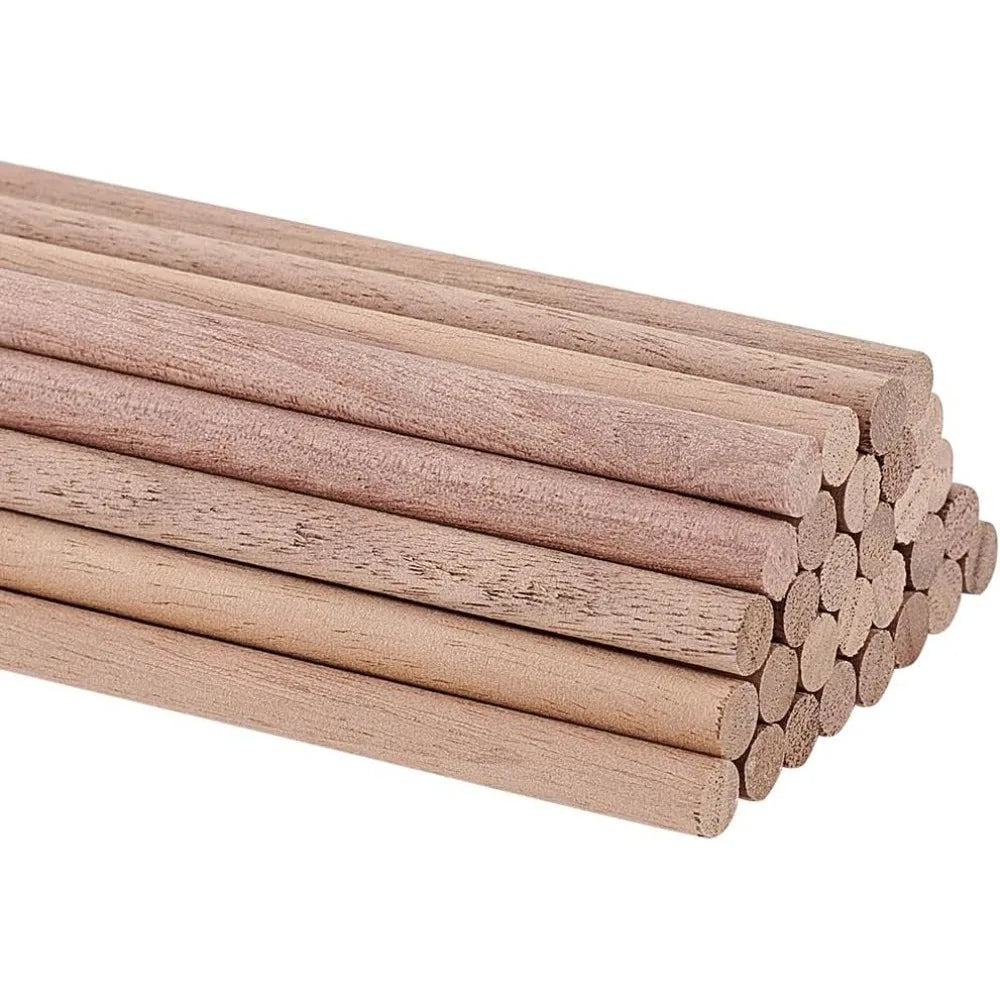 30 Pcs Black Walnut Wooden Dowel Rods 11.8" x 0.23" Craft Poles Wooden Dowel Rods Axl AECH04-18865