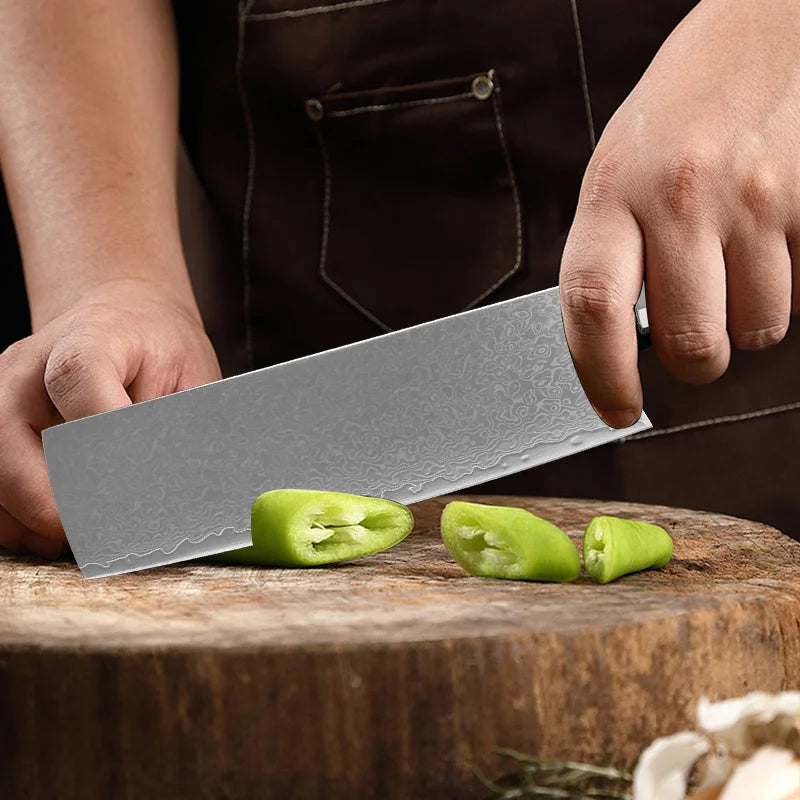 InLeung VG10 Damascus Steel Chef Knife – Hand Forged 20.5cm Damascus Chef Knife Axl