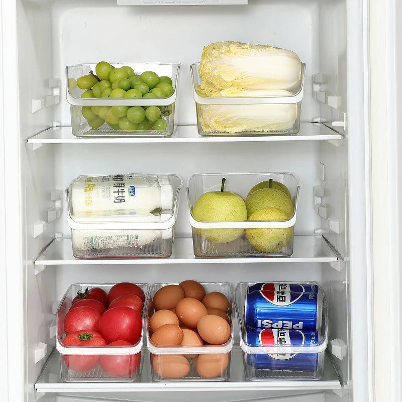 Clear Fridge Organizer Drawer Bins – Set of 2, 3 or 4 Fridge Storage Bins Axl