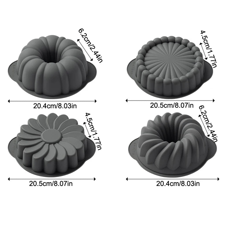 3D Spiral Silicone Cake Mold – Nonstick Round Baking Pan Silicone Cake Mold Axl