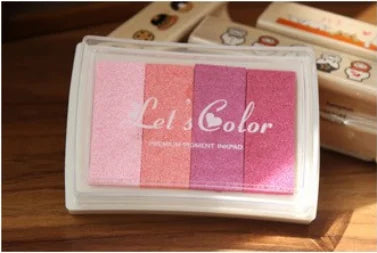 Gradient Oil-Based Ink Pad for Rubber Stamps, Paper & Wood Craft Stamp Ink Pad Axl pink
