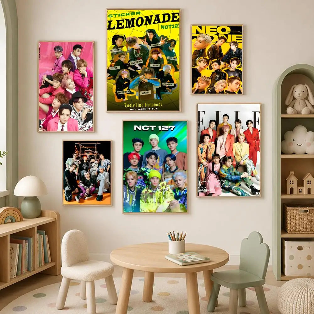 NCT127 Self-Stick HD PVC Wall Art Poster | Waterproof Decor Wall Art Poster Axl