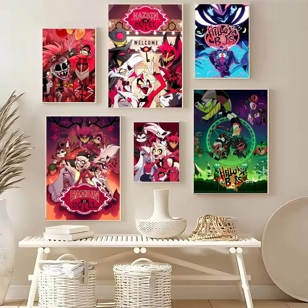 Hazbin Hotel Cartoon Poster – HD Self-Adhesive Waterproof Art Wall Art Poster Axl