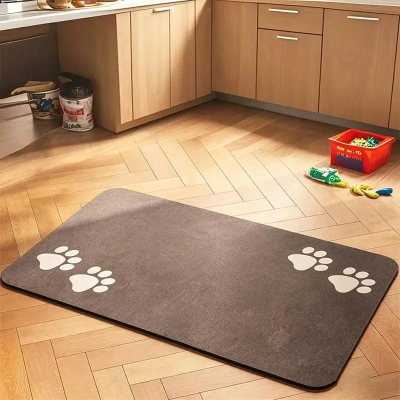 Diatomaceous Earth Pet Placemat – Non-Slip Quick-Dry Food Mat Pet Feeding Mat Axl