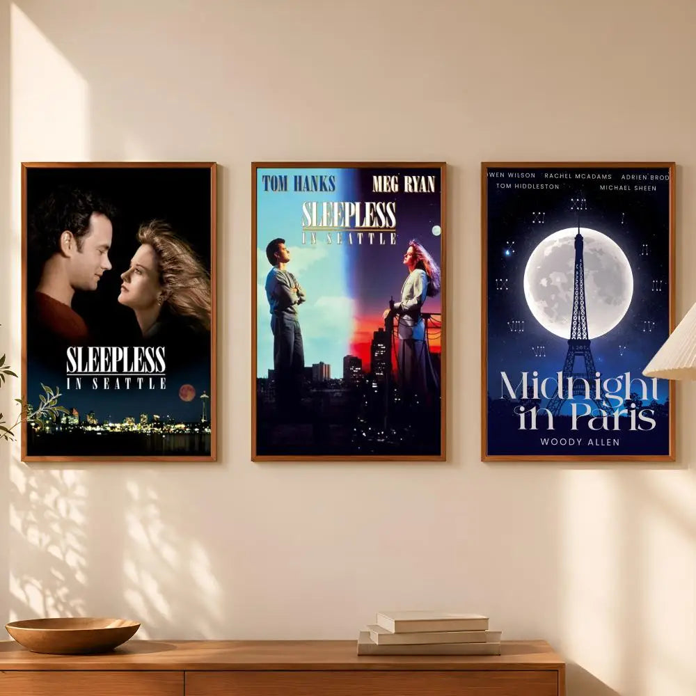 Sleepless in Seattle Movie Poster – Self-Stick HD PVC Wall Art Movie Wall Poster Axl