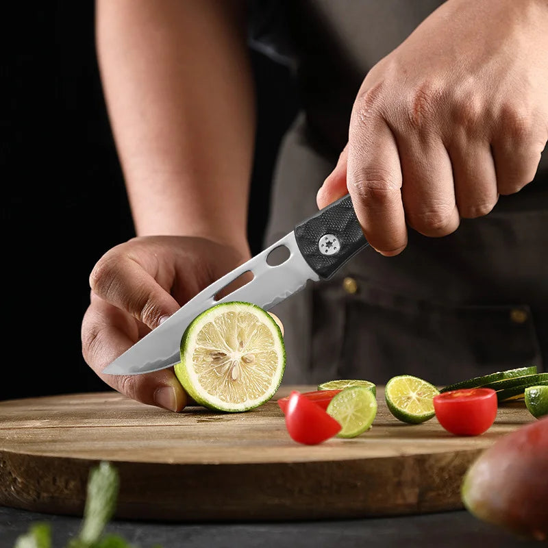 InLeung Folding Kitchen Knife – Sharp Stainless Steel Chef Knife Folding Kitchen Knife Axl