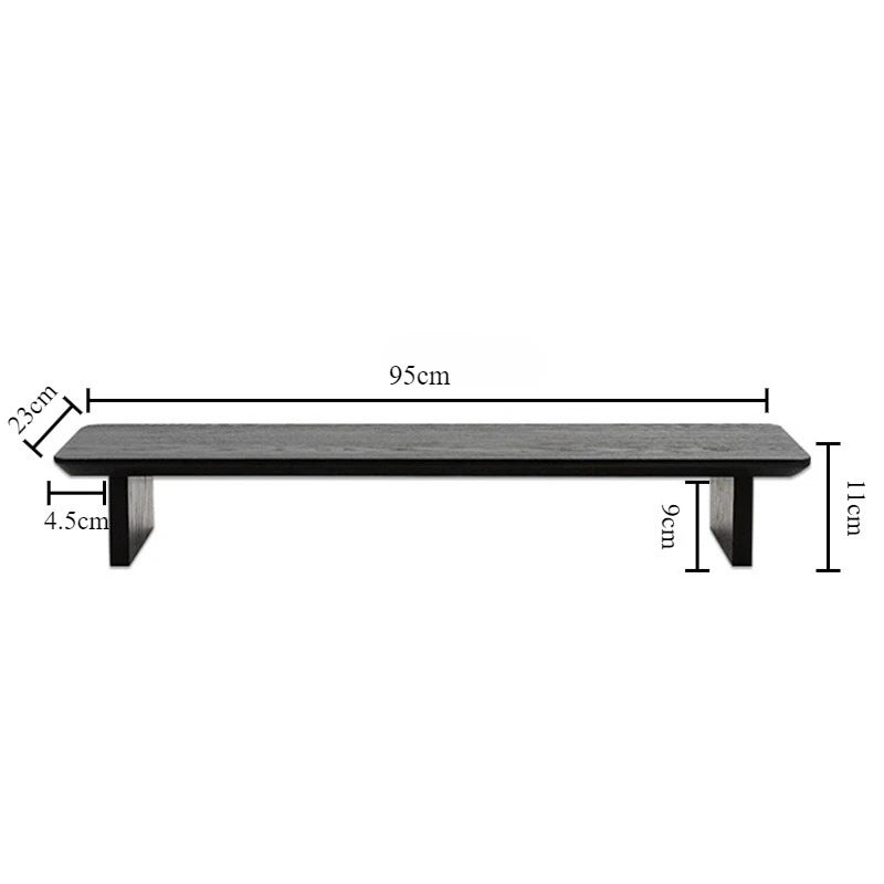 Solid Ash Wood Monitor Riser & Desktop Storage Rack Monitor Riser Rack Axl Black-95CM