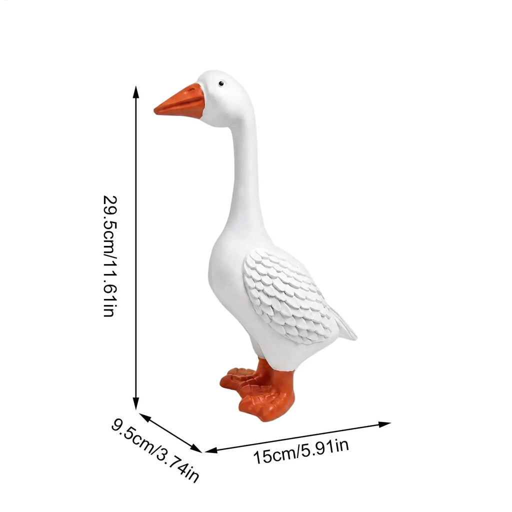 Resin Porch Goose Statue – All-Weather Garden Yard Decor Garden Goose Statue Axl
