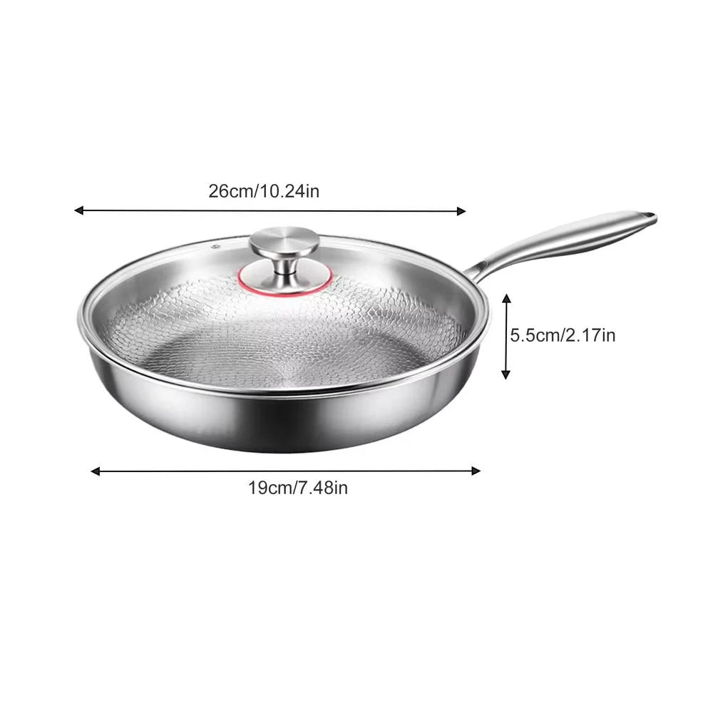 KEMORELA Titanium Non-Stick Frying Pan with Lid | Induction Titanium Frying Pan Axl 26cm with lid