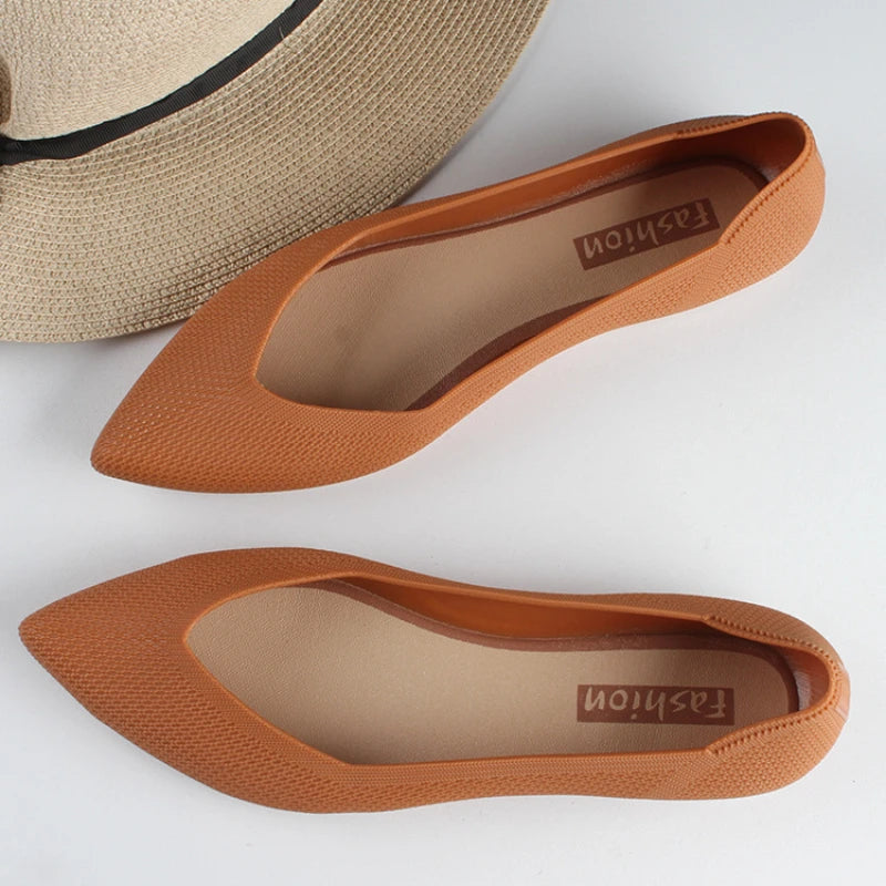 Women's Pointed Toe Flat Sandals – Slip-On Summer Flats Women's Flat Sandals Axl orange 40