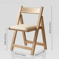 Nordic Minimalist Folding Chair – Solid Oak & Faux Leather Accent Folding Chair Axl Log White