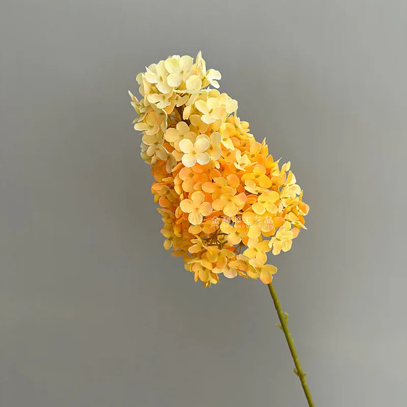 Artificial Hydrangea Flower Branch 87cm Silk Hortensia Stem Artificial Flower Stem Axl yellow