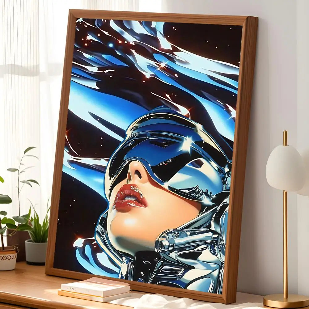 Hajime Sorayama HD Self-Stick Wall Art Poster | Waterproof Decor Wall Art Poster Axl