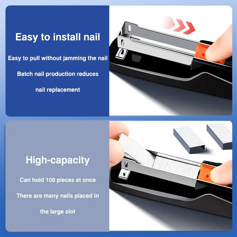 Heavy Duty Manual Stapler – Ergonomic 24/6 Stapling Machine Manual Stapler Axl