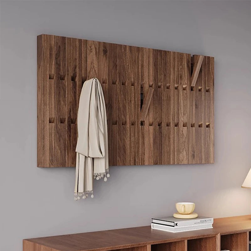 Solid Wood Wall-Mounted Coat Rack – Piano Key Hook Design Wall-Mounted Coat Rack Axl
