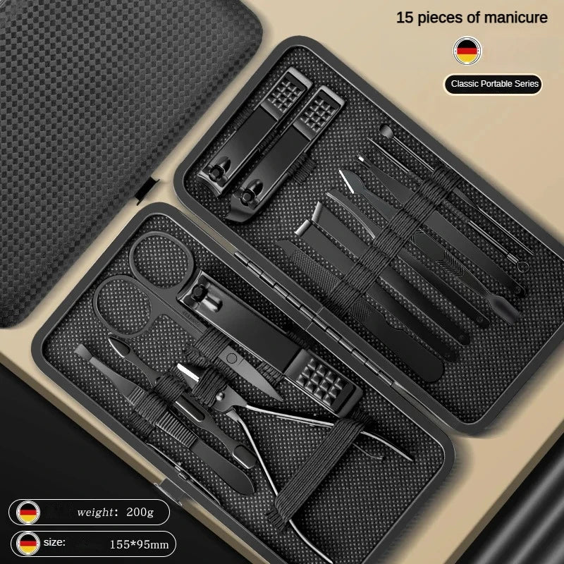 Stainless Steel Nail Clipper Set – 8 to 24 Pcs Travel Kit Nail Care Set Axl 15pcs-888868