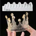 3D Crown Silicone Mold – Fondant & Gumpaste Cake Decorating Silicone Baking Mold Axl WHITE