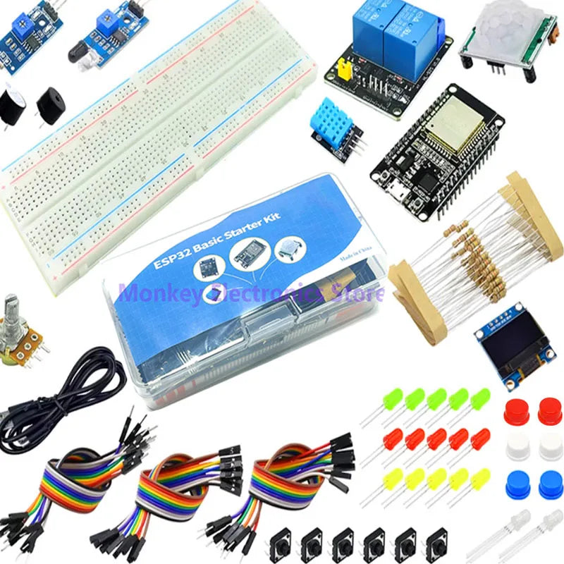 ESP32 WiFi Starter Kit – Development Board, Sensors & OLED Electronics Development Kit Axl