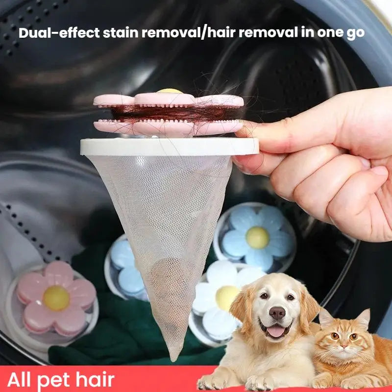 Floating Lint Collector – Flower Hair Filter for Washing Machine Laundry Lint Filter Axl