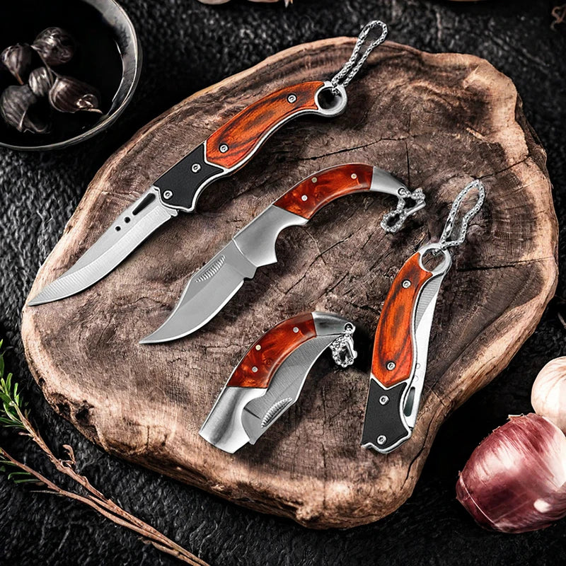 Stainless Steel Folding Pocket Knife – EDC Utility Keychain Folding Pocket Knife Axl