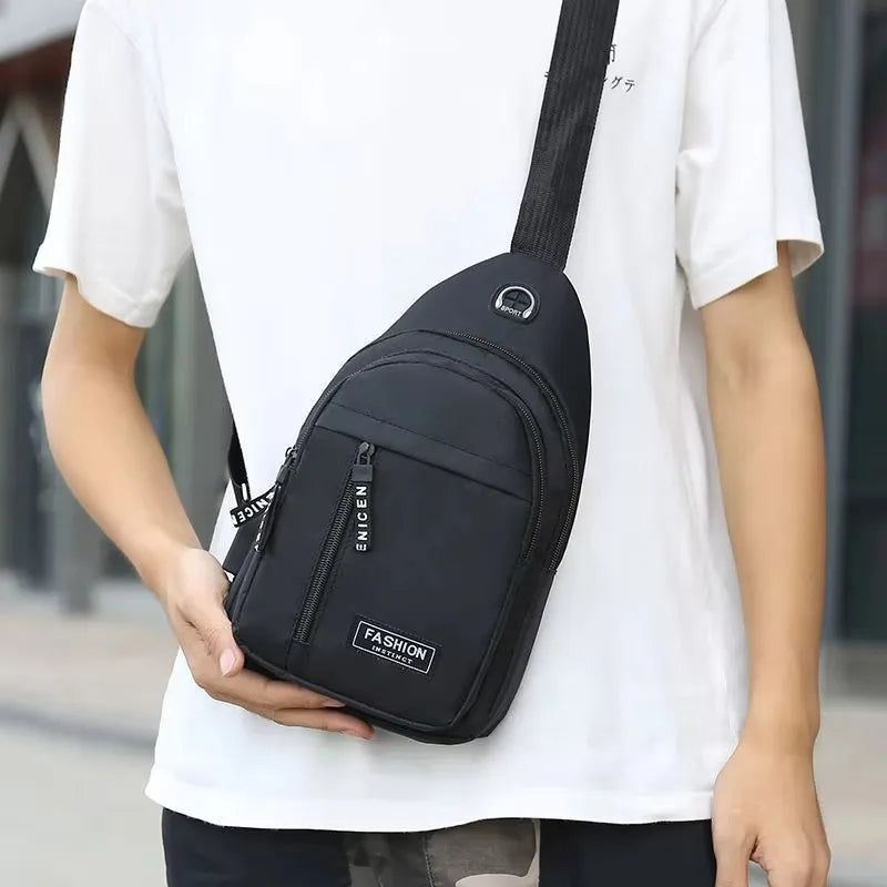 Men's Crossbody Sling Bag – Polyester Travel Chest Bag Crossbody Sling Bag Axl