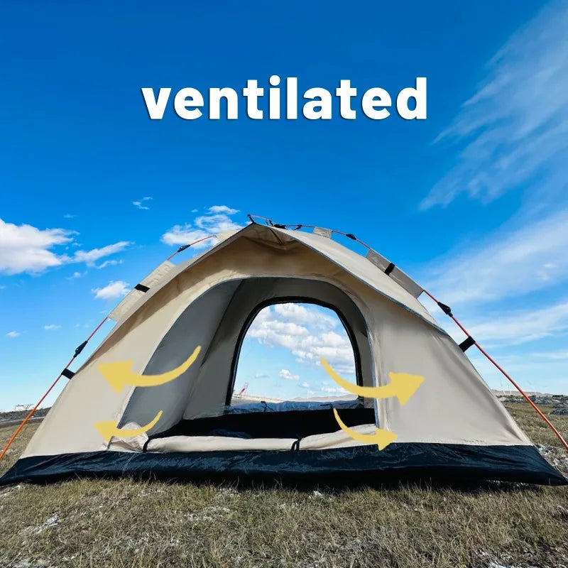 Automatic Pop-Up Tent – Waterproof 3-4 Person Camping Shelter Pop-Up Camping Tent Axl