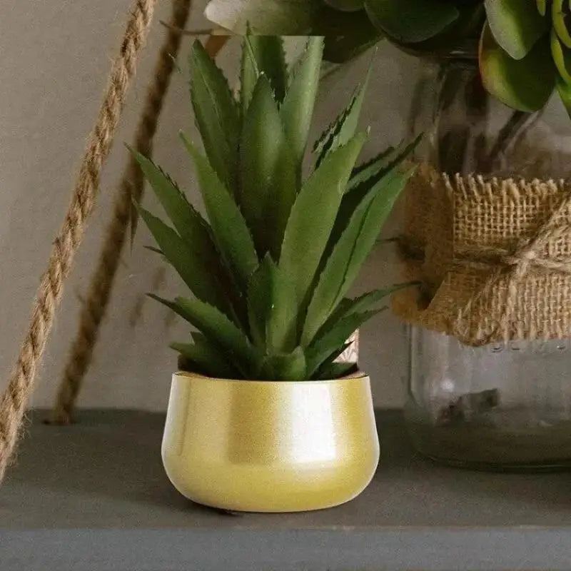 Modern Cast Brass Metal Flower Pot | Luxury Indoor Garden Planter Metal Garden Planter Axl