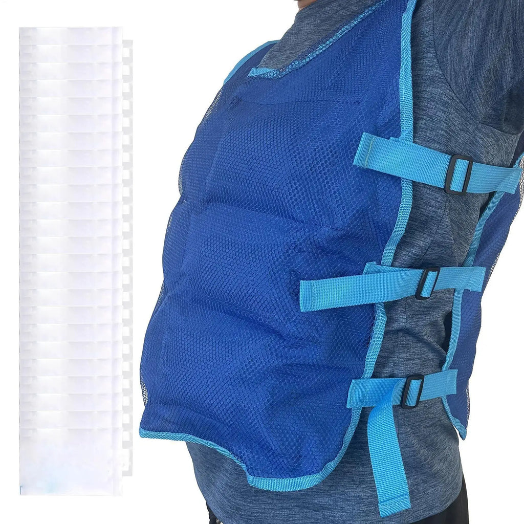 Ice Cooling Vest with 12 Ice Packs – Adjustable for Men & Women Ice Cooling Vest Axl