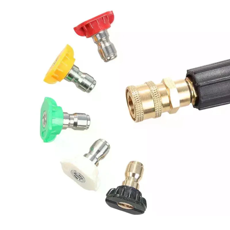 5-Pc Pressure Washer Nozzle Tips Set 1/4'' Quick Connect 0–65° Pressure Washer Nozzles Axl Default Title