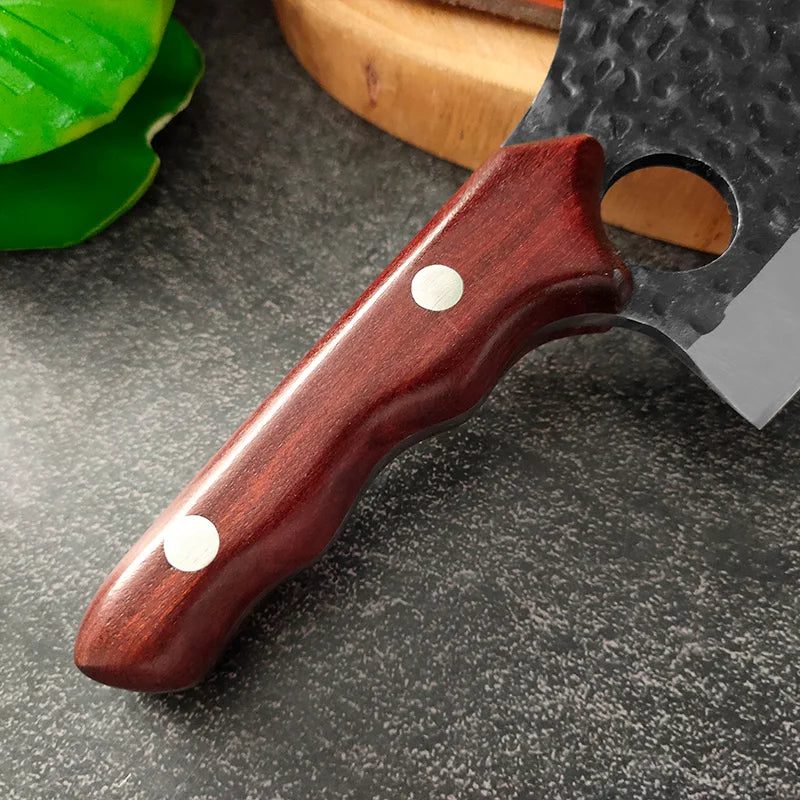 InLeung Hand Forged Stainless Steel Cleaver Wood Handle Kitchen Cleaver Knife Axl
